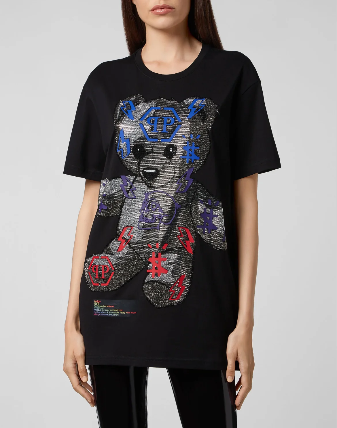 T-shirt Round Neck SS Teddy Bear, цвет: Черный