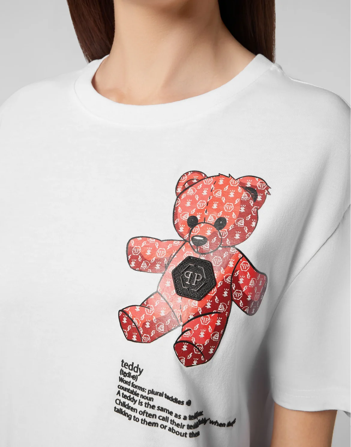 T-shirt Round Neck SS Teddy Bear, цвет: Белый