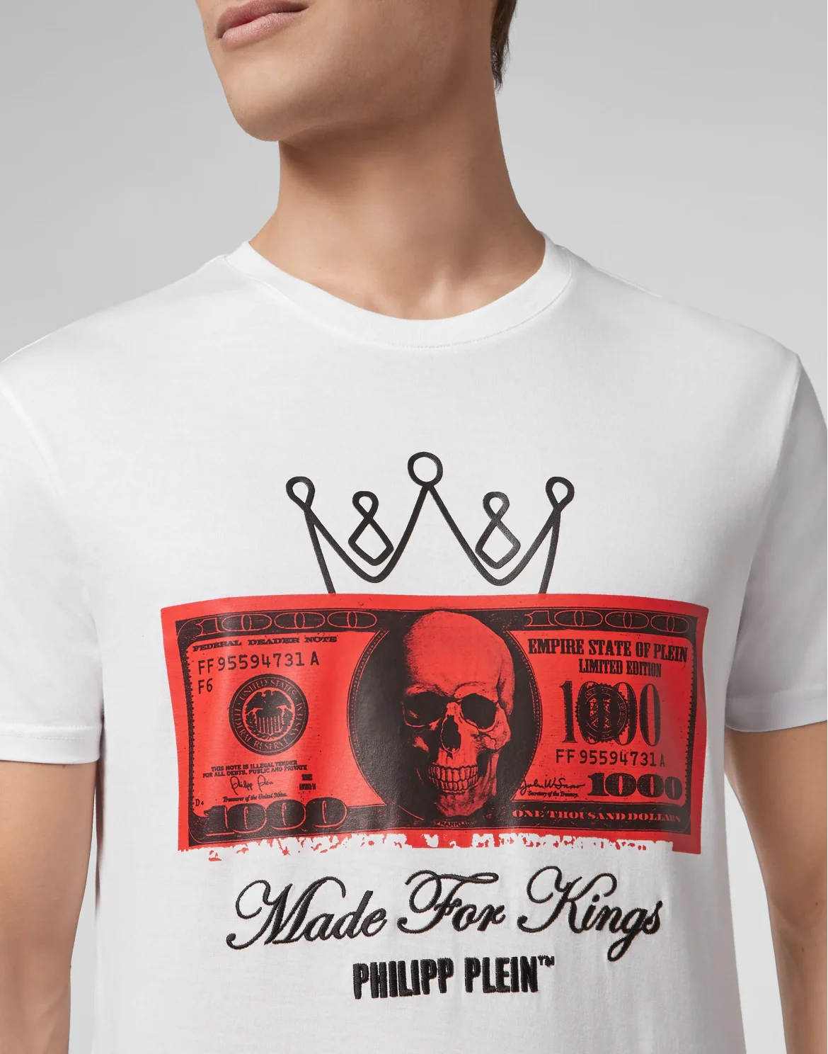T-shirt Round Neck SS Dollar, цвет: Белый