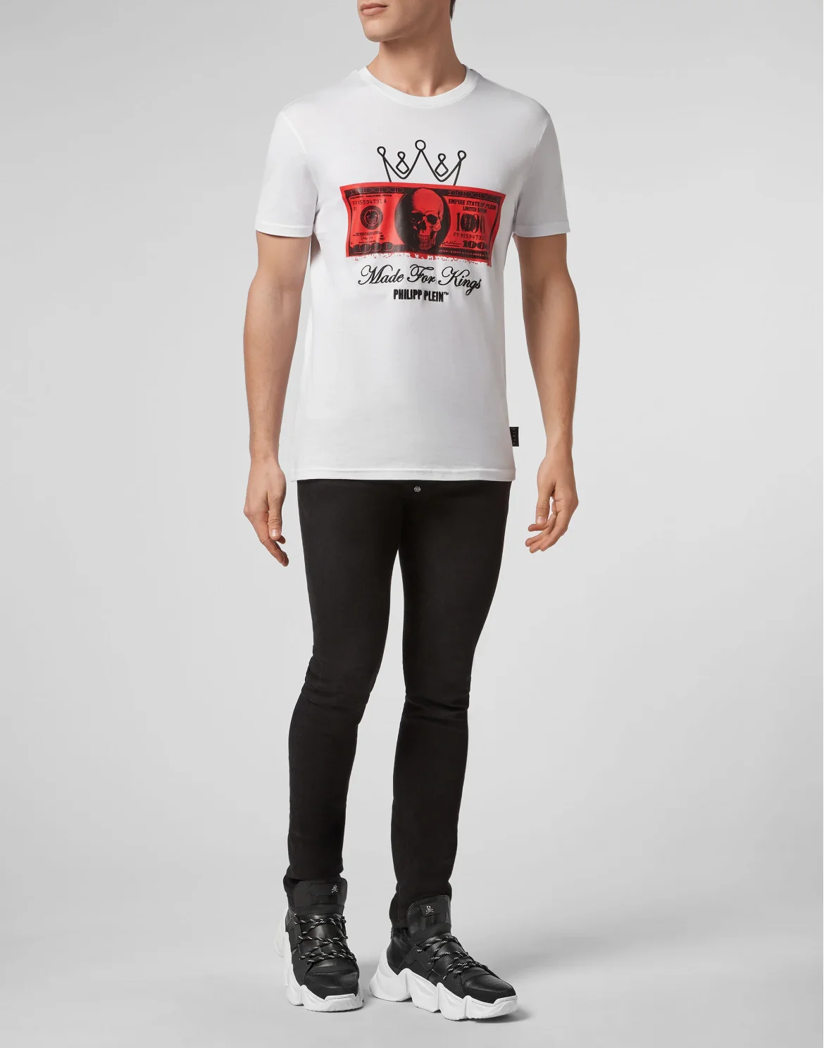 T-shirt Round Neck SS Dollar, цвет: Белый