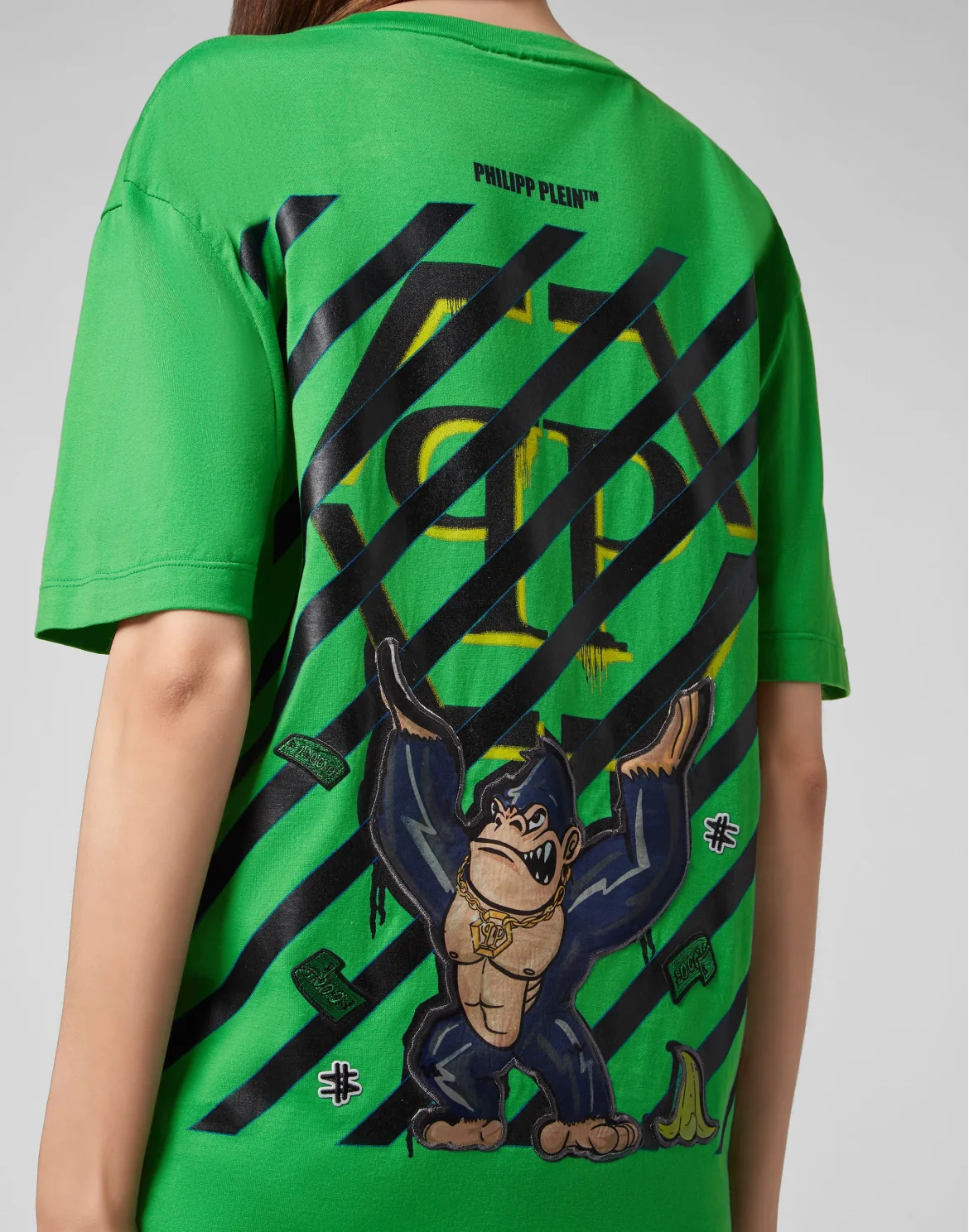 T-shirt Round Neck SS King Plein, цвет: Зеленый
