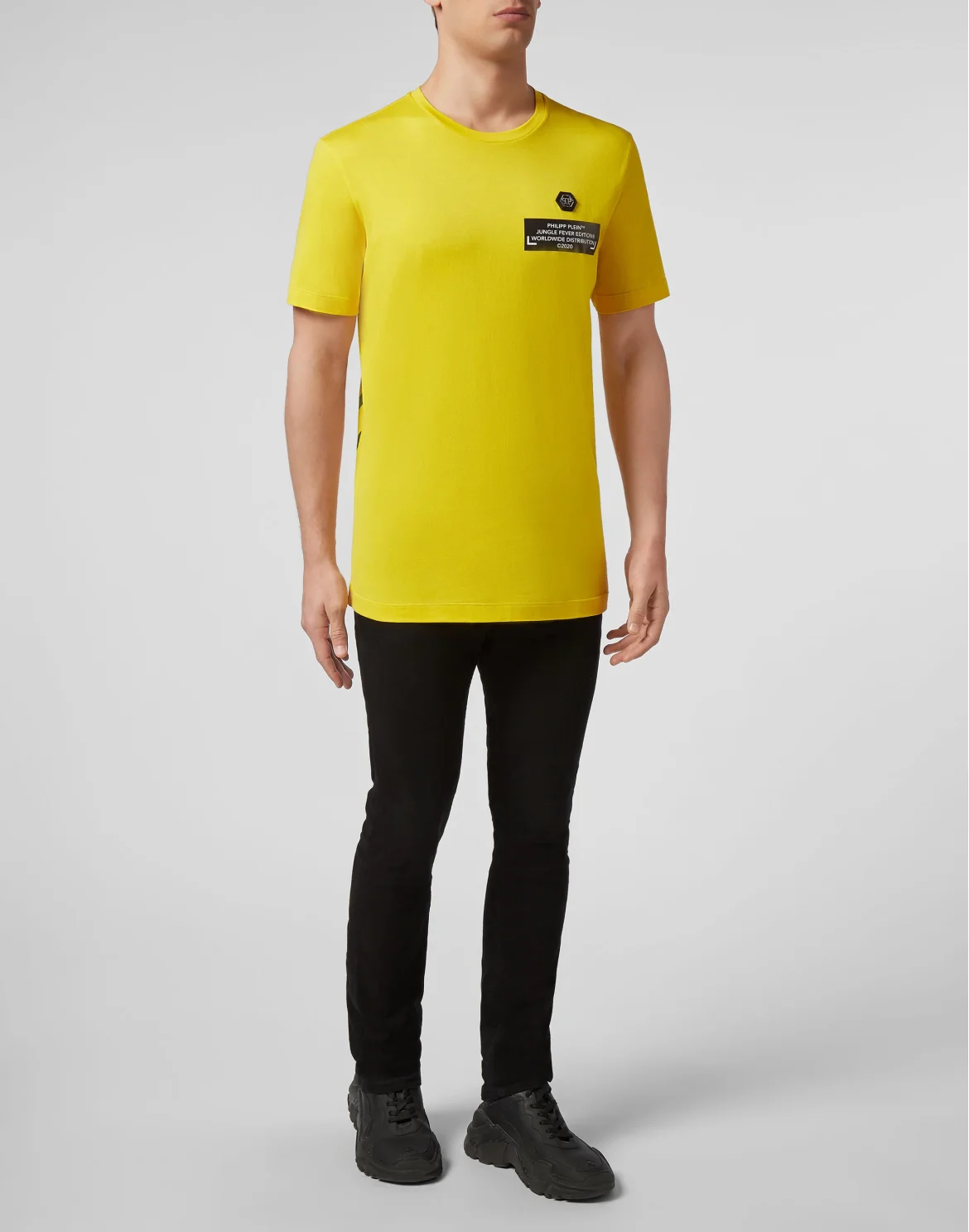 T-shirt Round Neck SS King Plein, цвет: Желтый
