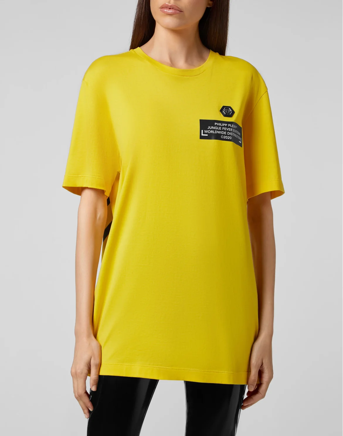 T-shirt Round Neck SS King Plein, цвет: Желтый