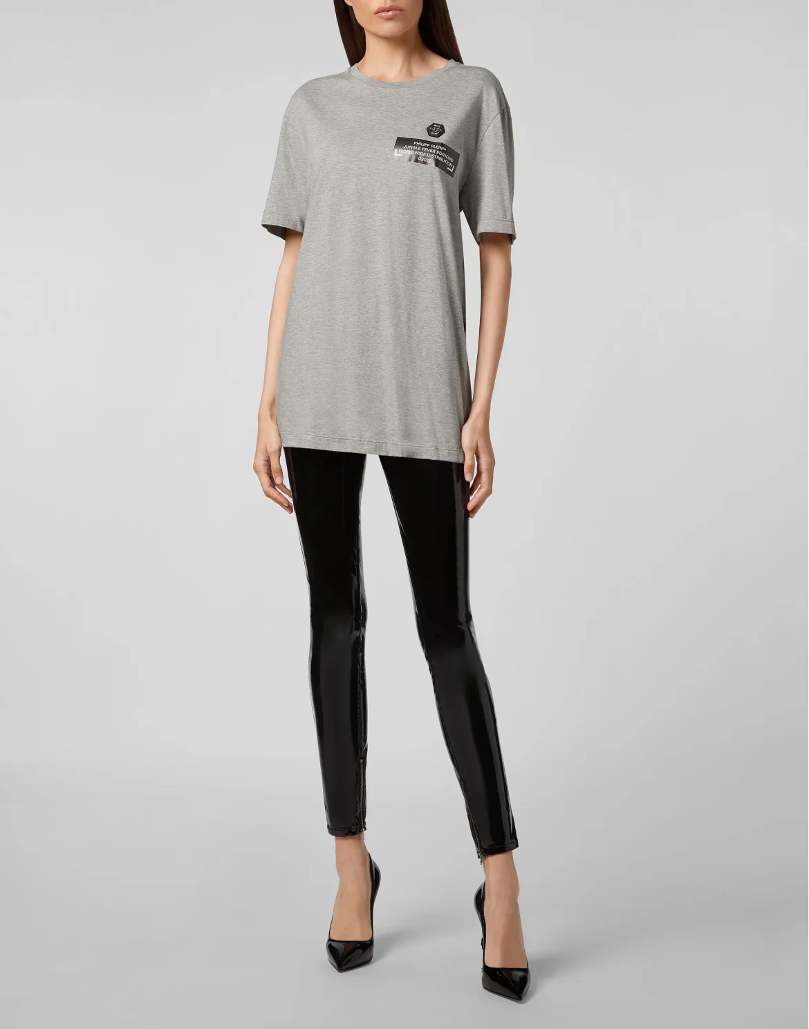 T-shirt Round Neck SS King Plein, цвет: Серый