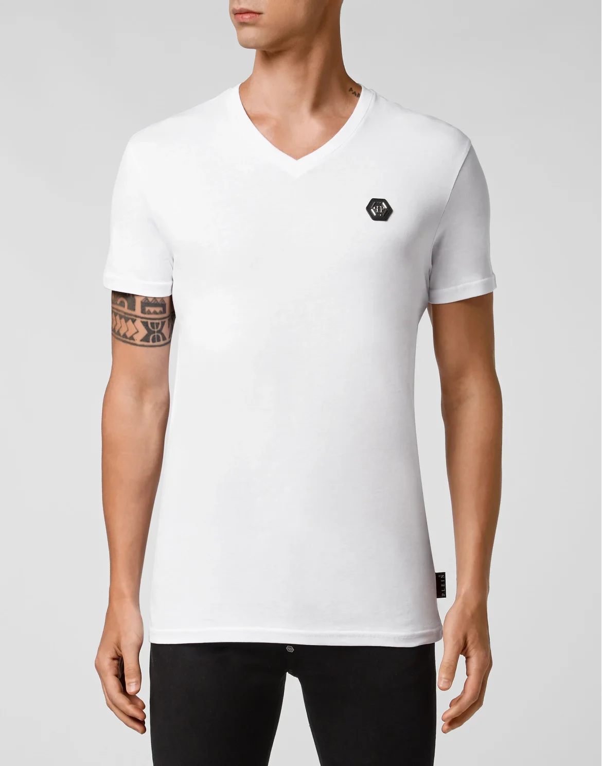 T-shirt V-Neck SS King Plein, цвет: Белый
