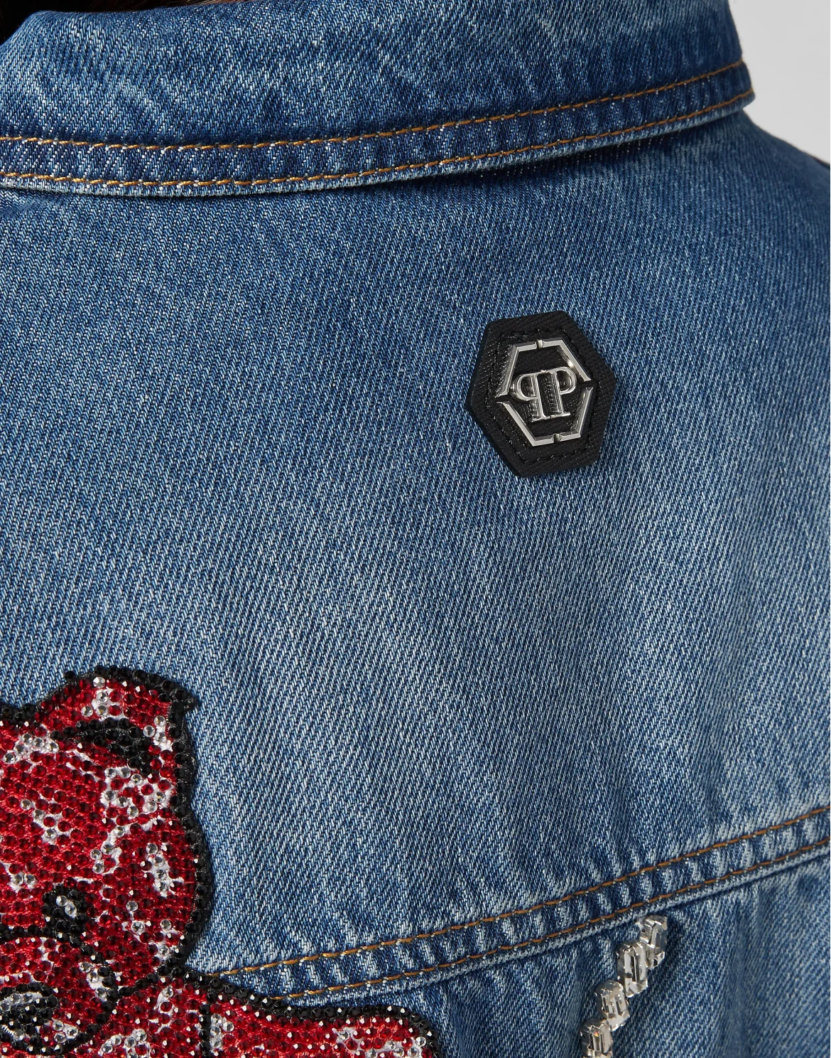Denim Jacket Allover Teddy Bear, цвет: Синий