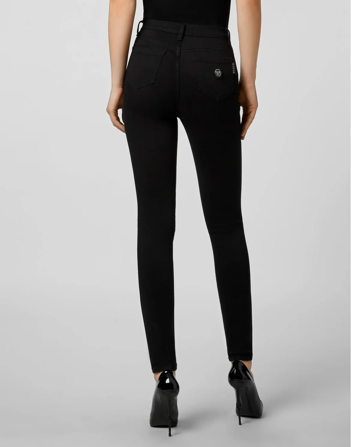 High Waist Jegging Philipp Plein TM, цвет: Черный