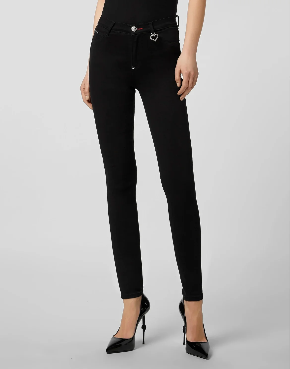 High Waist Jegging Philipp Plein TM, цвет: Черный