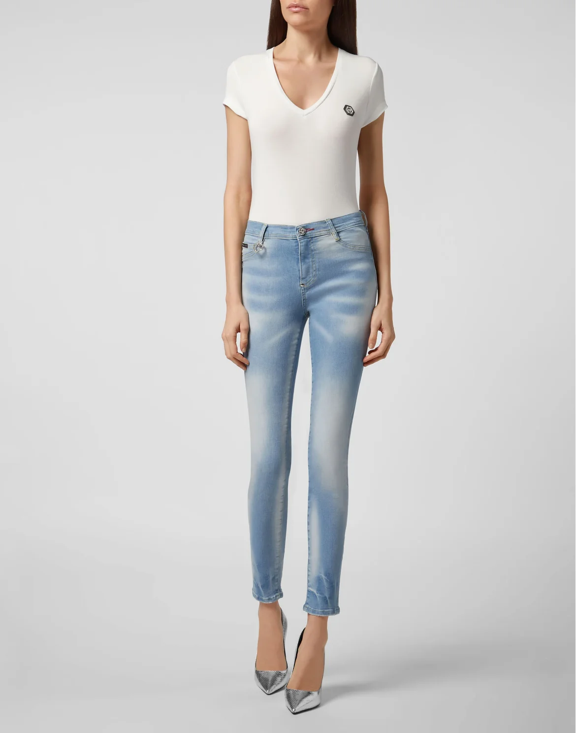 High Waist Jegging Philipp Plein TM, цвет: Черный