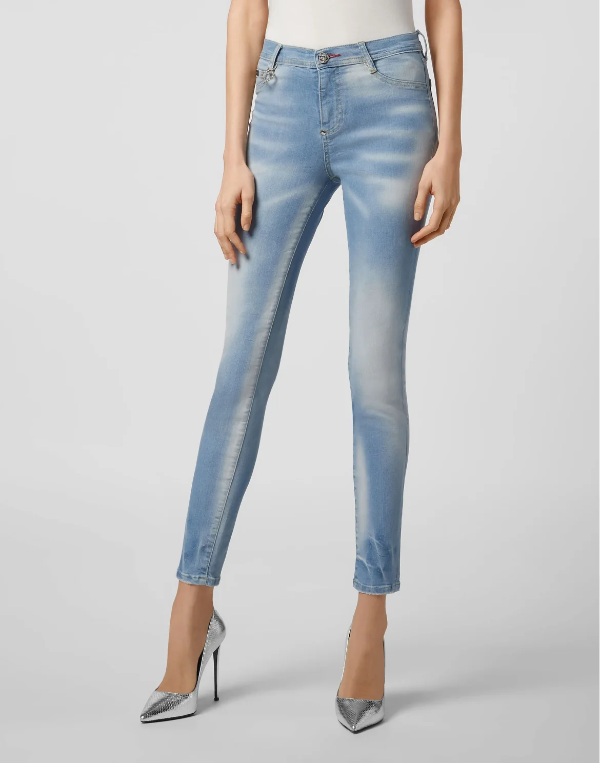 High Waist Jegging Philipp Plein TM, цвет: Черный