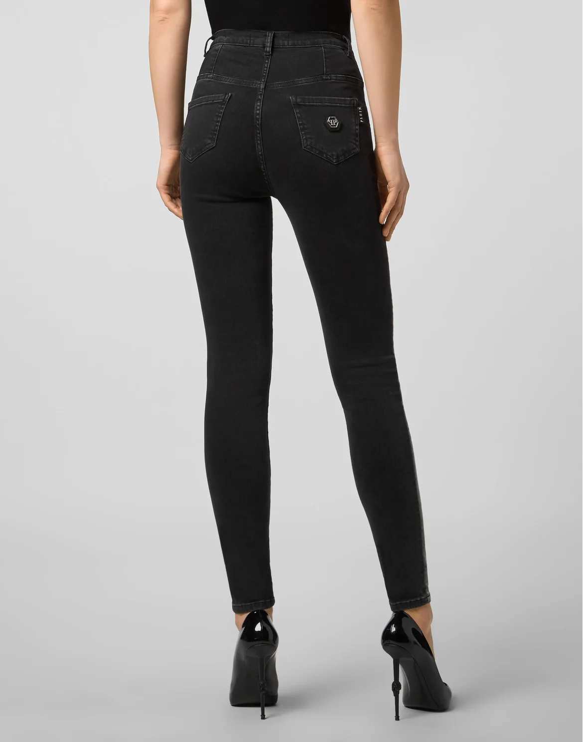 Super High Waist Jegging Philipp Plein TM, цвет: Серый