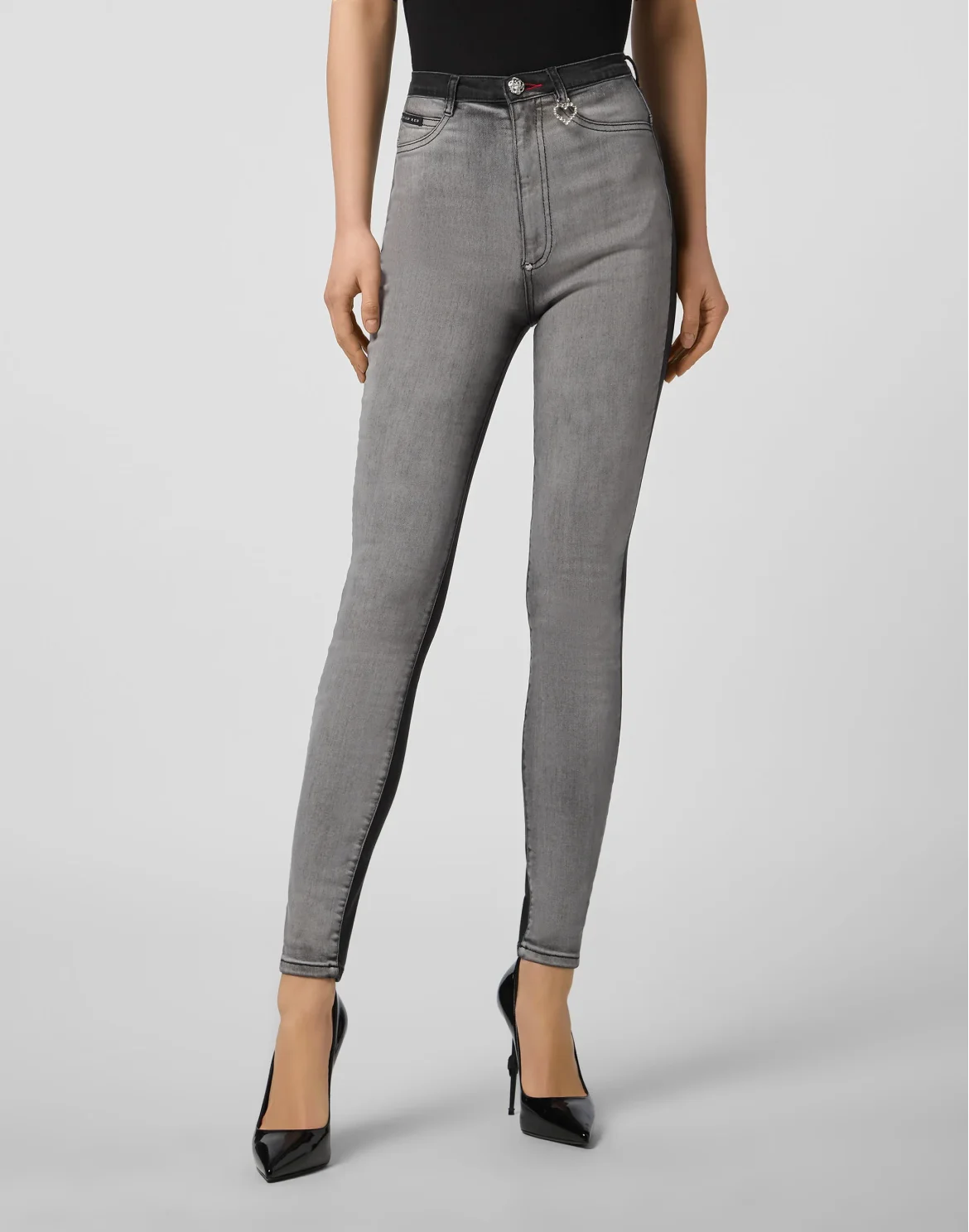 Super High Waist Jegging Philipp Plein TM, цвет: Серый