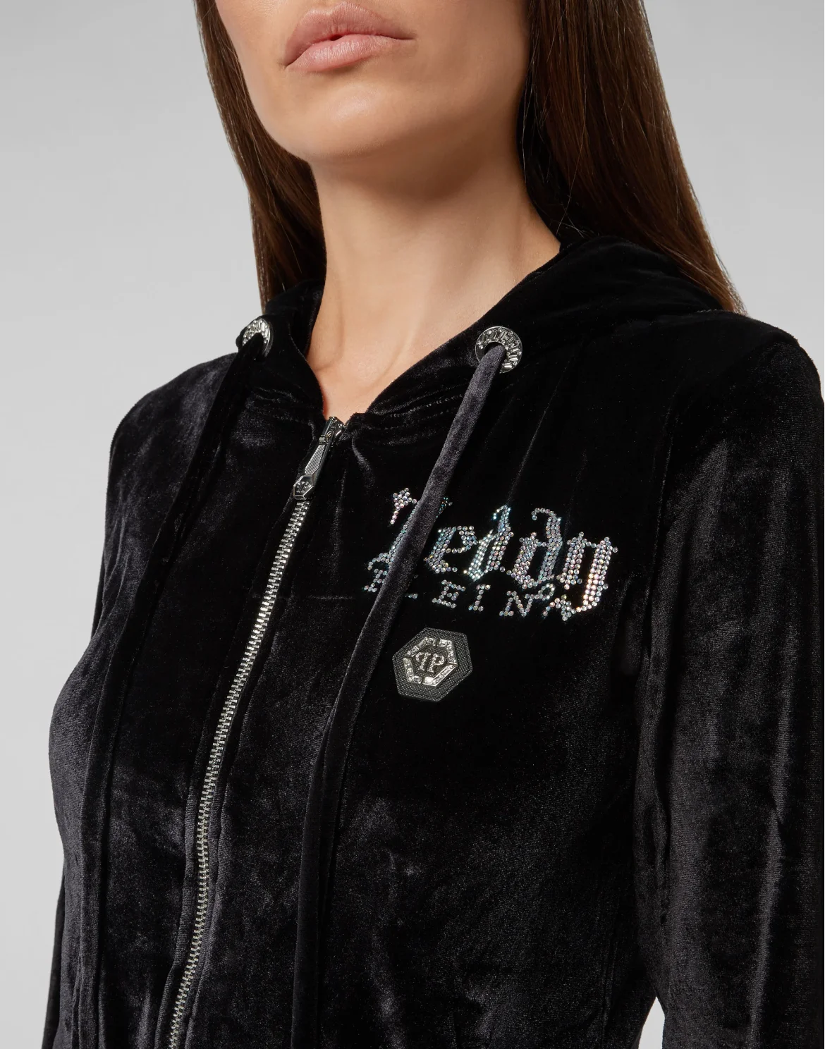 Hoodie Sweatjacket Monogram Teddy Bear, цвет: Черный