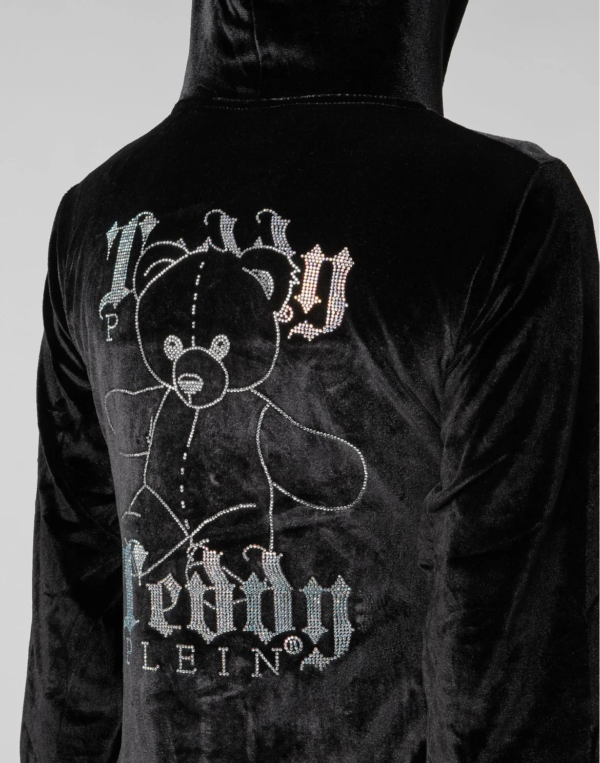 Hoodie Sweatjacket Monogram Teddy Bear, цвет: Черный