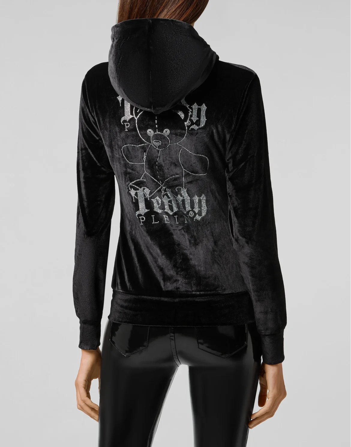Hoodie Sweatjacket Monogram Teddy Bear, цвет: Черный