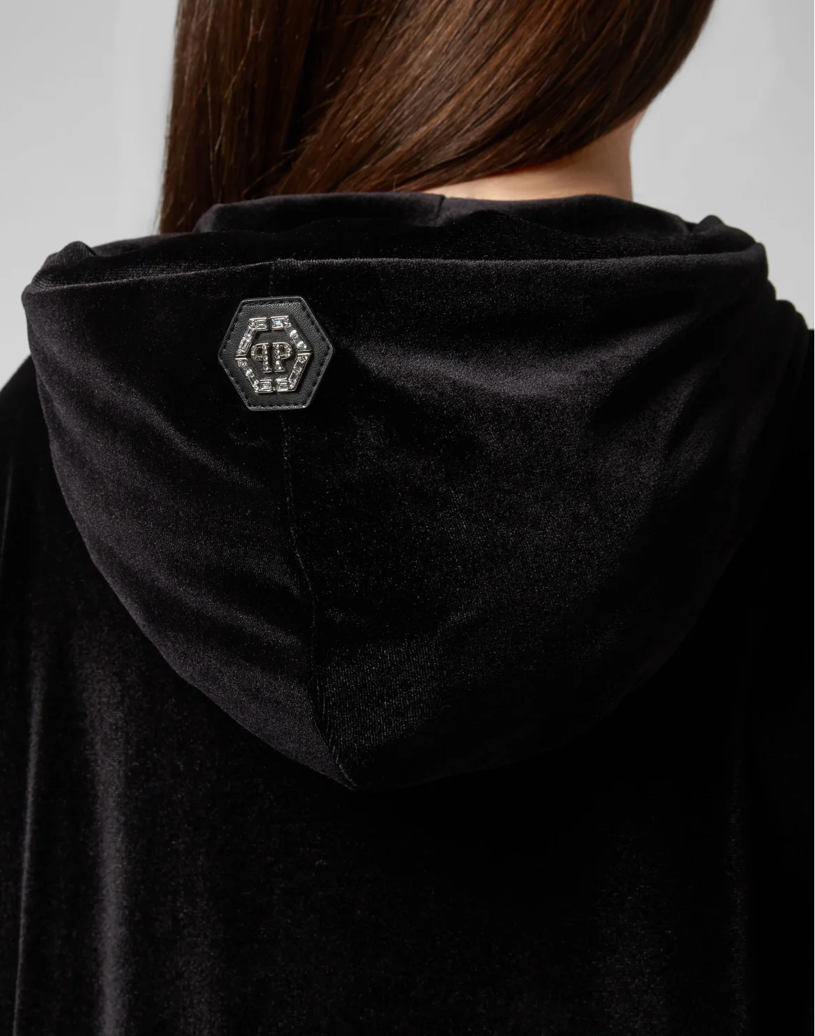 Hoodie sweatshirt Look at me Skull strass, цвет: Черный