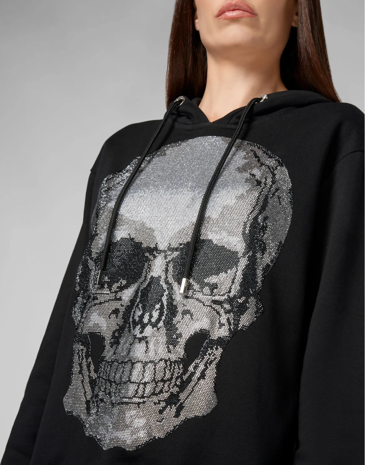 Hoodie sweatshirt Classic Skull strass, цвет: Черный