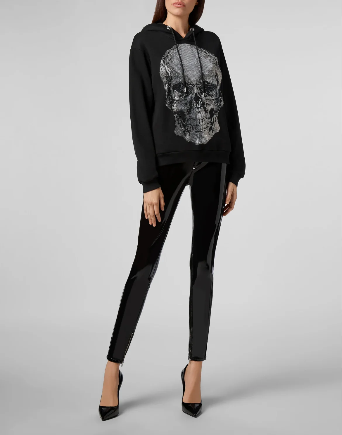 Hoodie sweatshirt Classic Skull strass, цвет: Черный