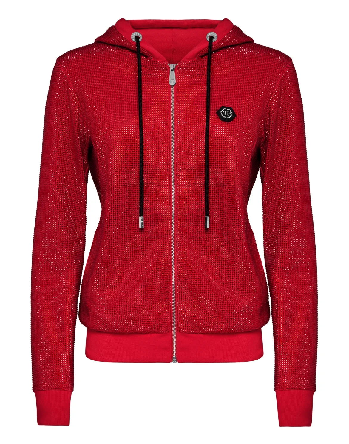 Hoodie Sweatjacket Crystal Plein, цвет: Красный