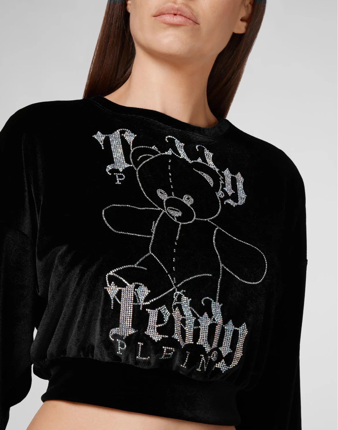 Sweatshirt LS Monogram Teddy Bear, цвет: Черный
