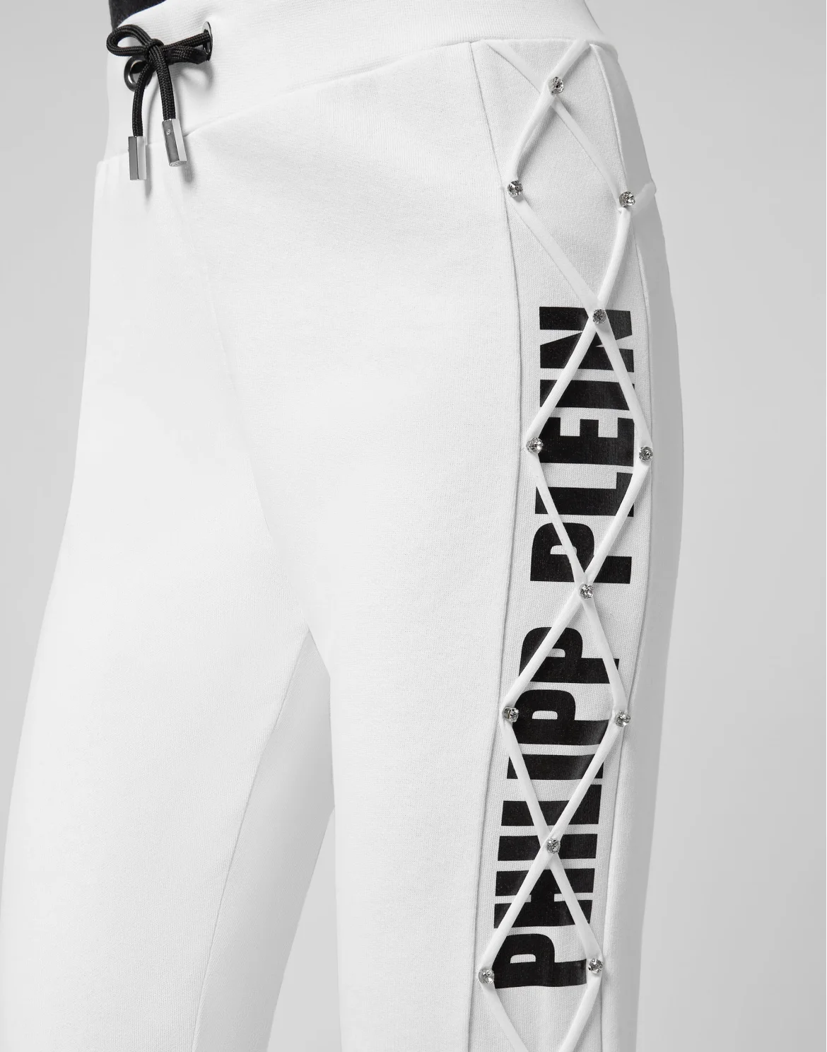 Jogging Trousers Net Crystal Touch Fringe, цвет: Белый