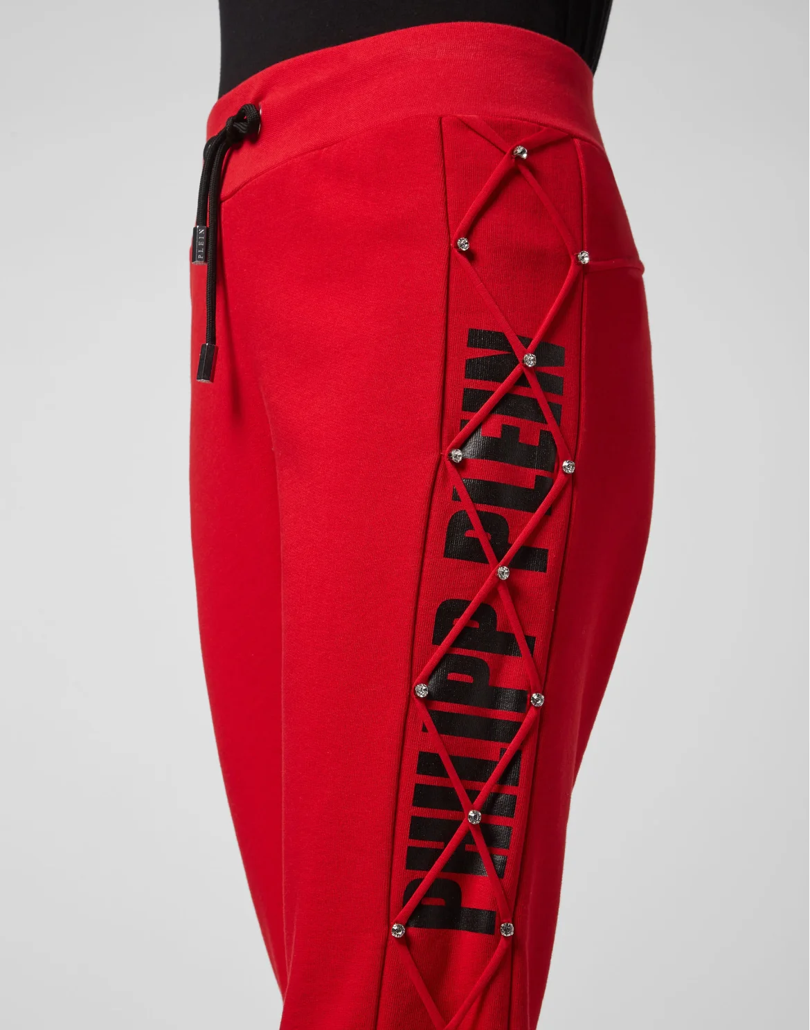 Jogging Trousers Net Crystal Touch Fringe, цвет: Красный