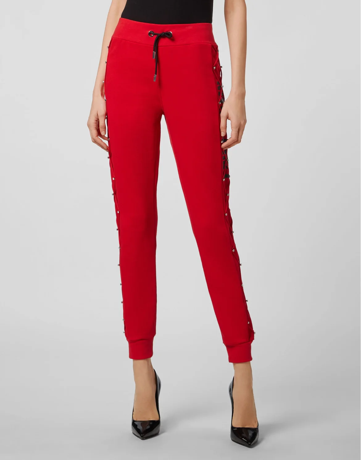Jogging Trousers Net Crystal Touch Fringe, цвет: Красный