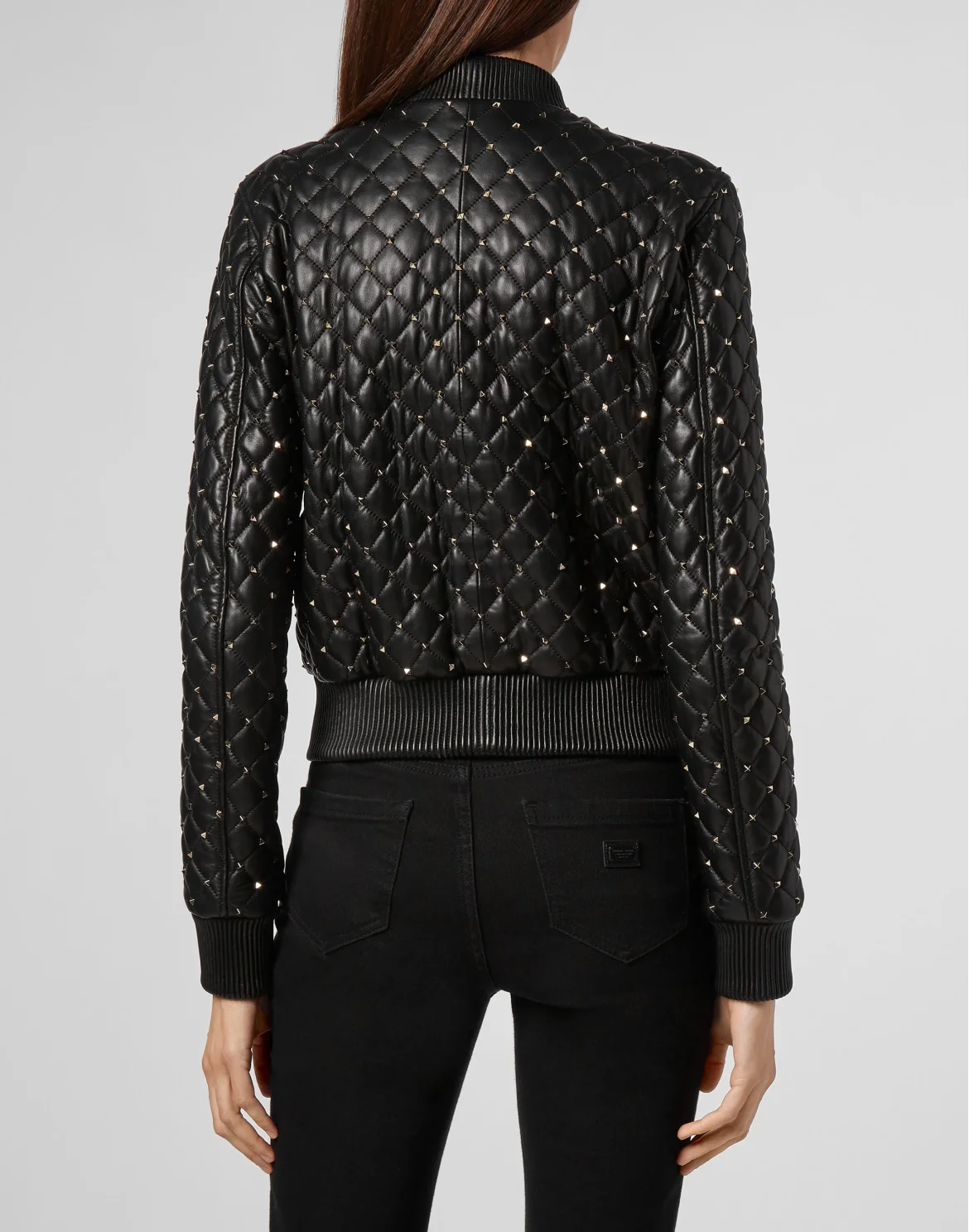 Leather Bomber Studs, цвет: Черный