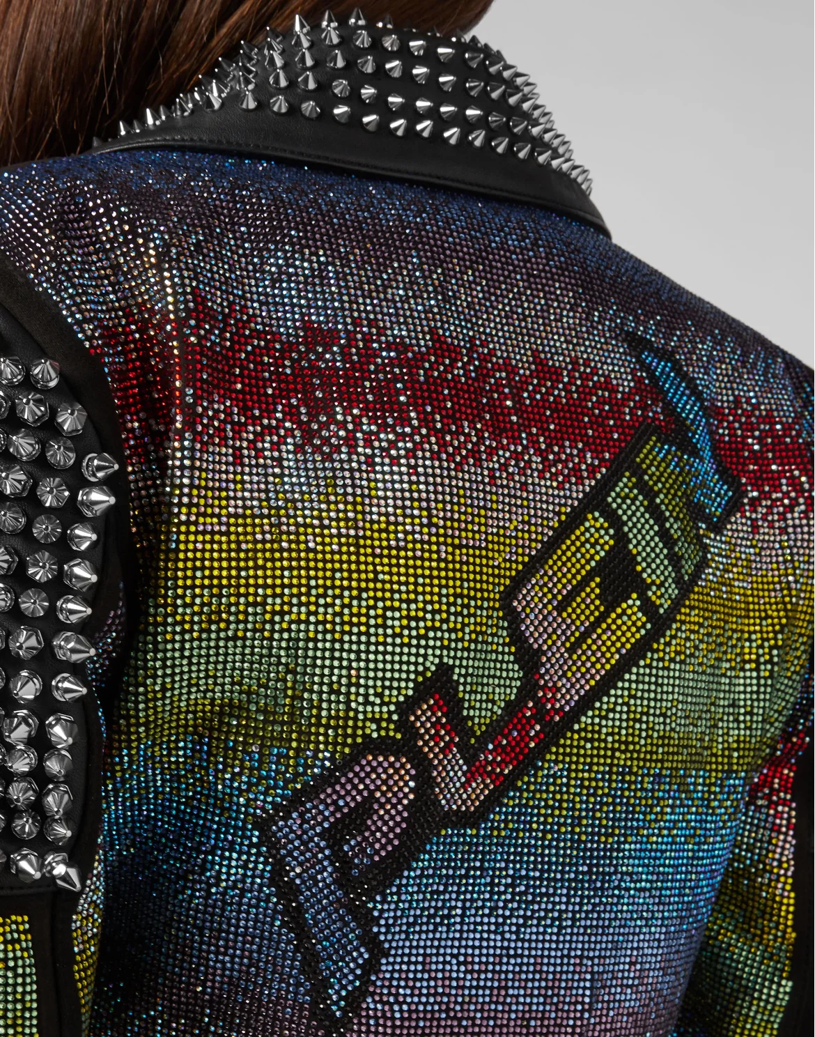 Leather Biker Rainbow Crystal, цвет: Мультиколор