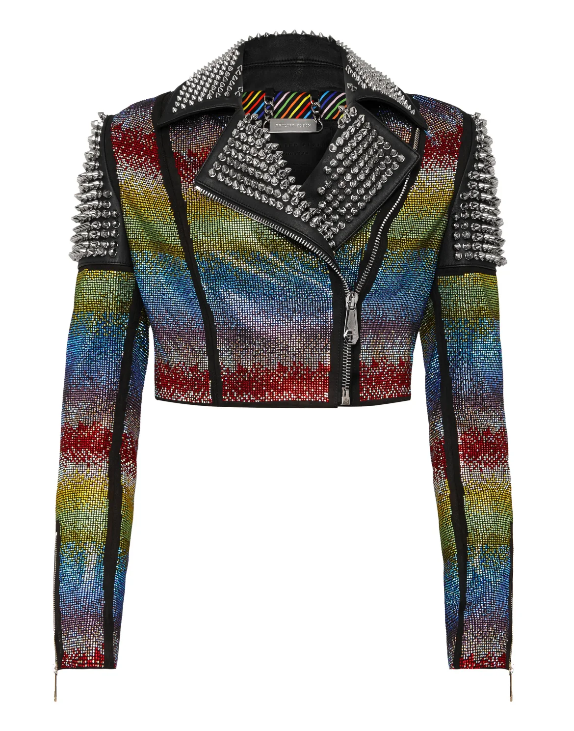 Leather Biker Rainbow Crystal, цвет: Мультиколор
