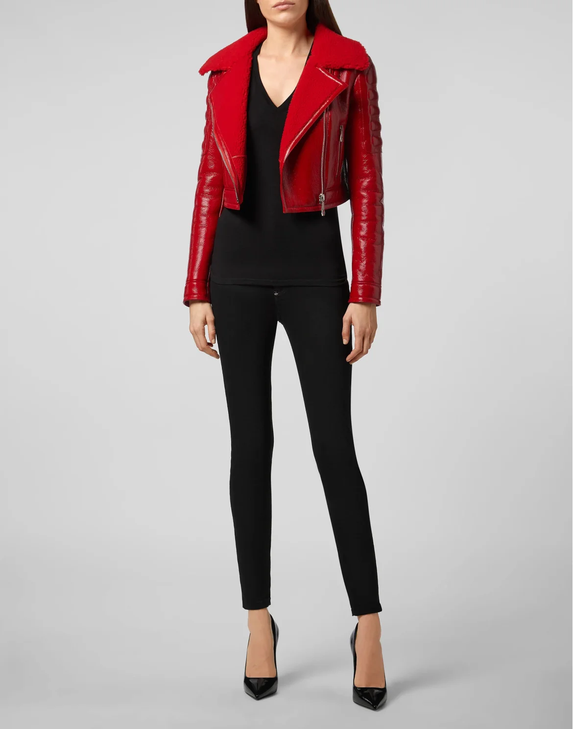 Leather Biker Crop Killer  Latex, цвет: Красный