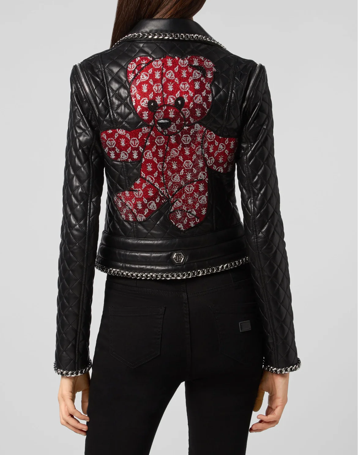 Leather Biker Teddy Bear, цвет: Черный