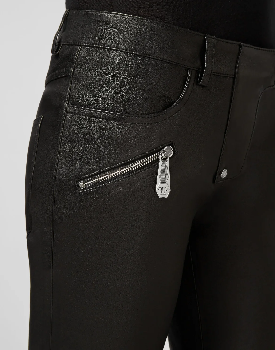 Leather Trousers Long, цвет: Черный