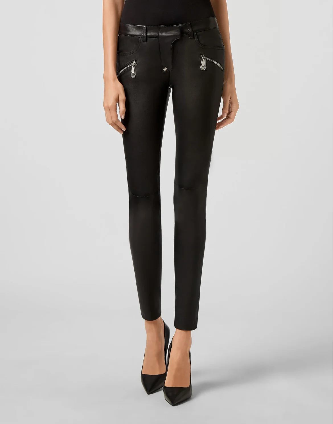 Leather Trousers Long, цвет: Черный