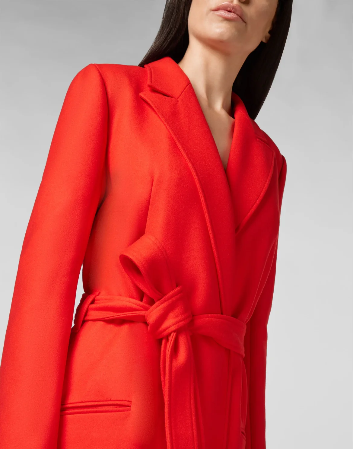 Nara Full Color Crystal  Classic Coat  Fringe, цвет: Красный