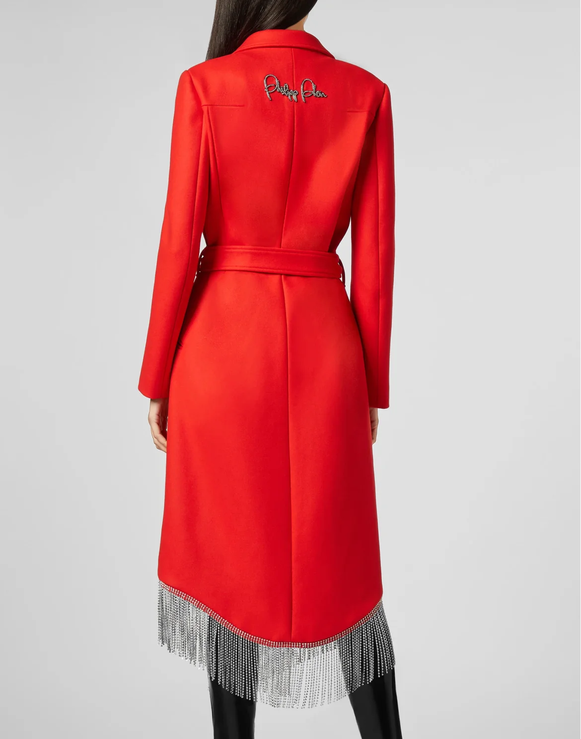 Nara Full Color Crystal  Classic Coat  Fringe, цвет: Красный