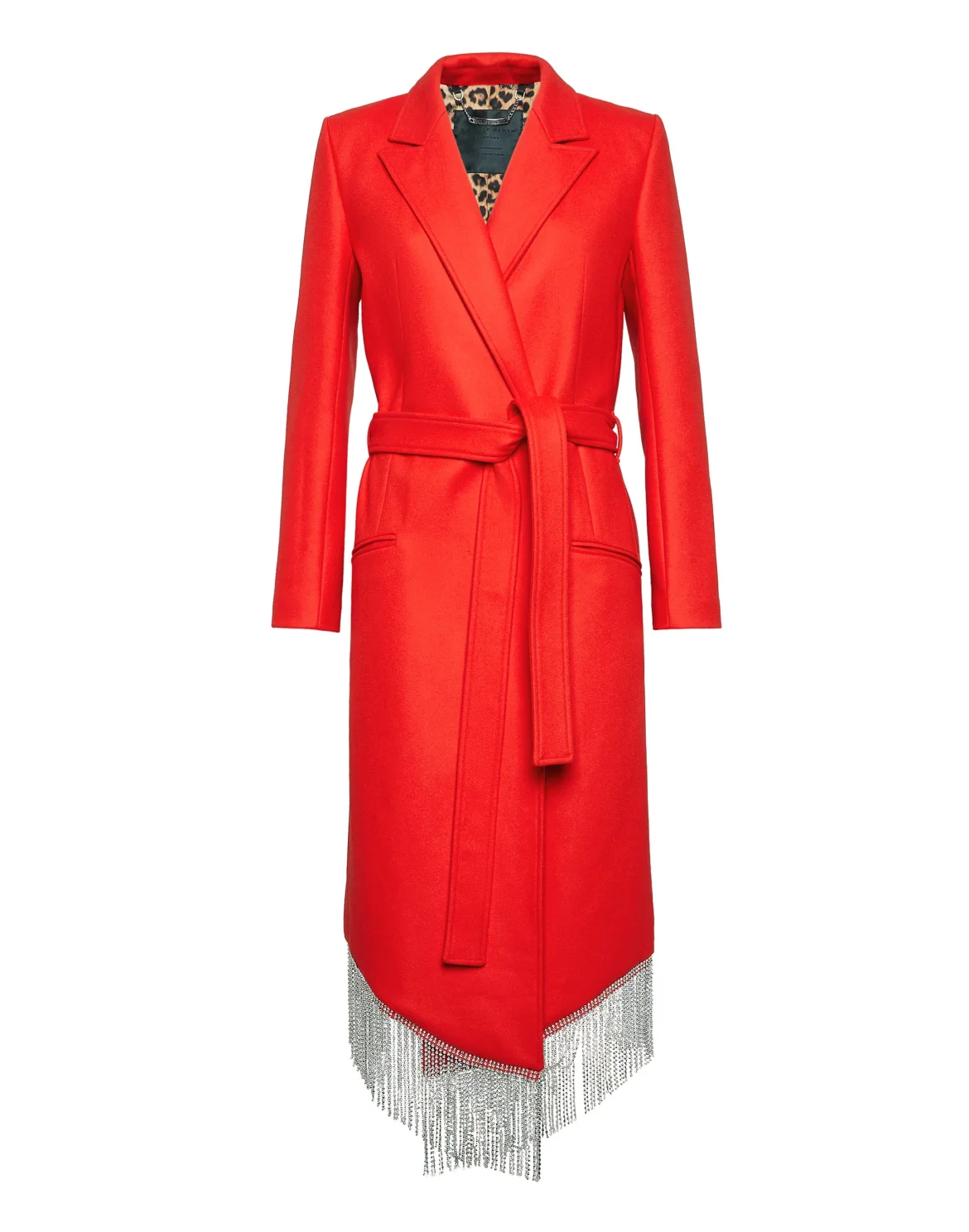Nara Full Color Crystal  Classic Coat  Fringe, цвет: Красный