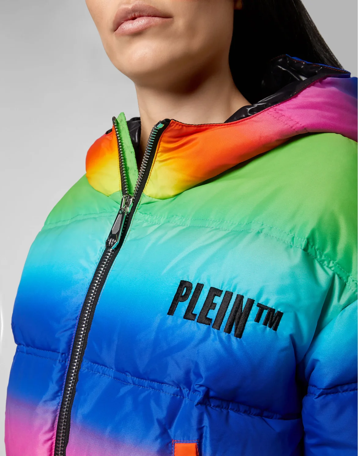Rainbow Puffer Jacket, цвет: Мультиколор