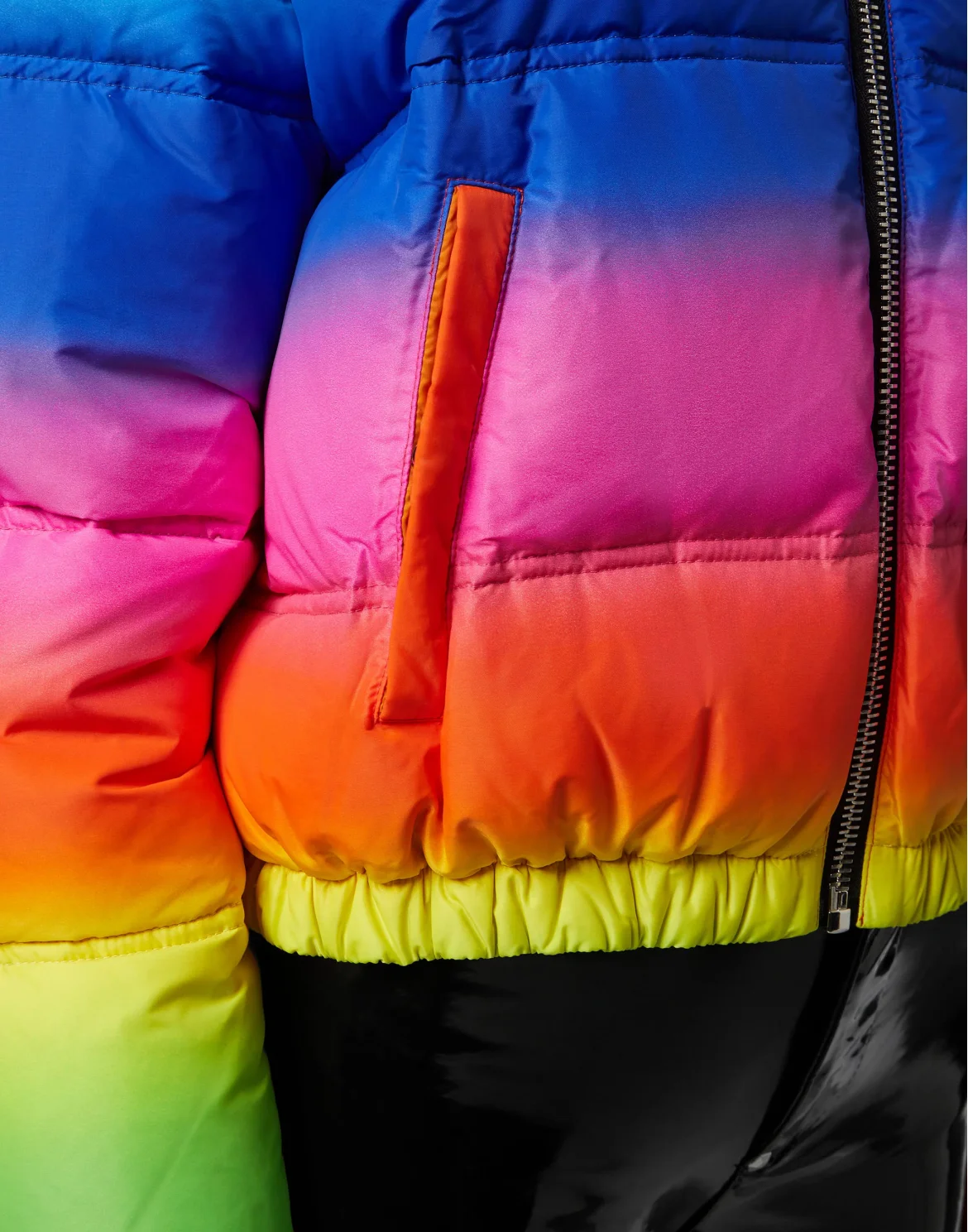 Rainbow Puffer Jacket, цвет: Мультиколор