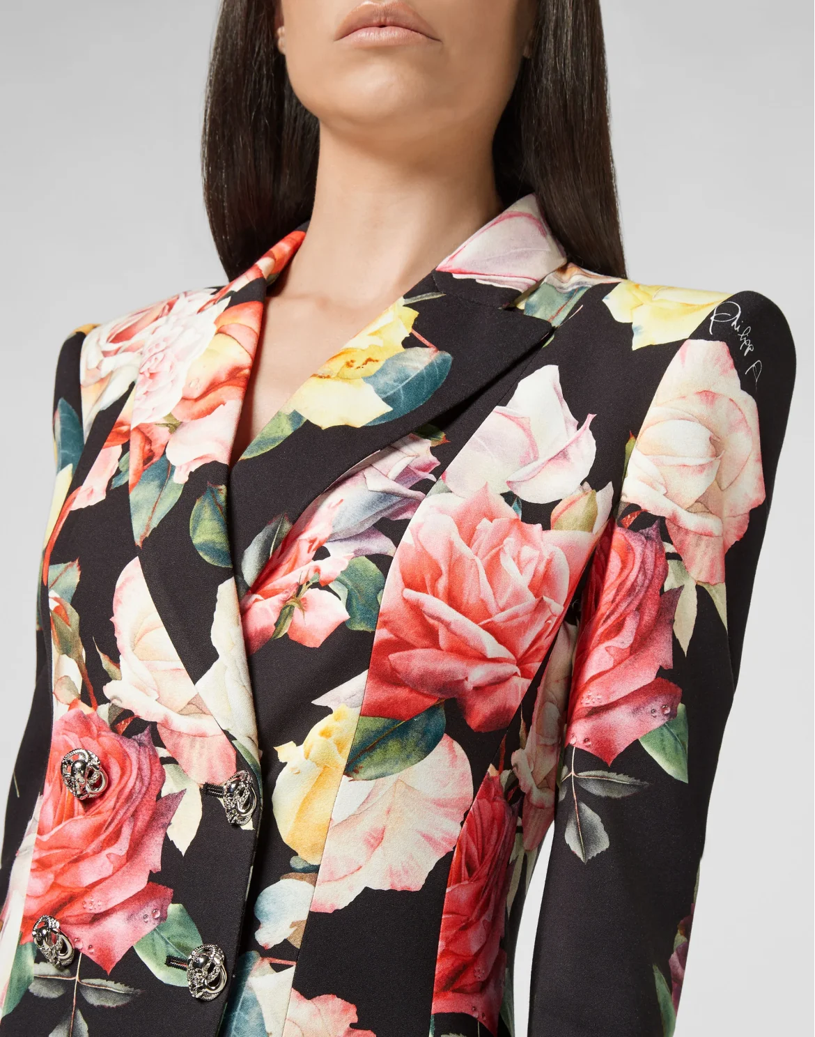 Blazer Dress Delphina Painted  Flowers, цвет: Черный