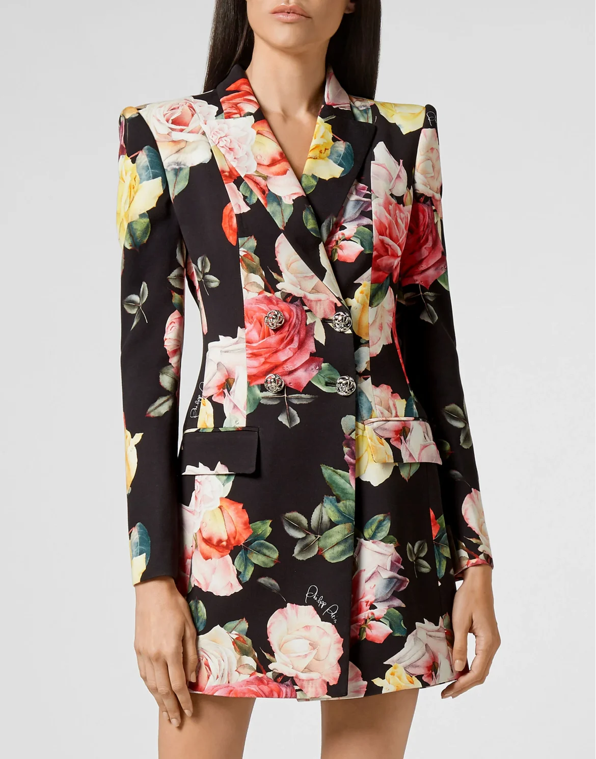Blazer Dress Delphina Painted  Flowers, цвет: Черный