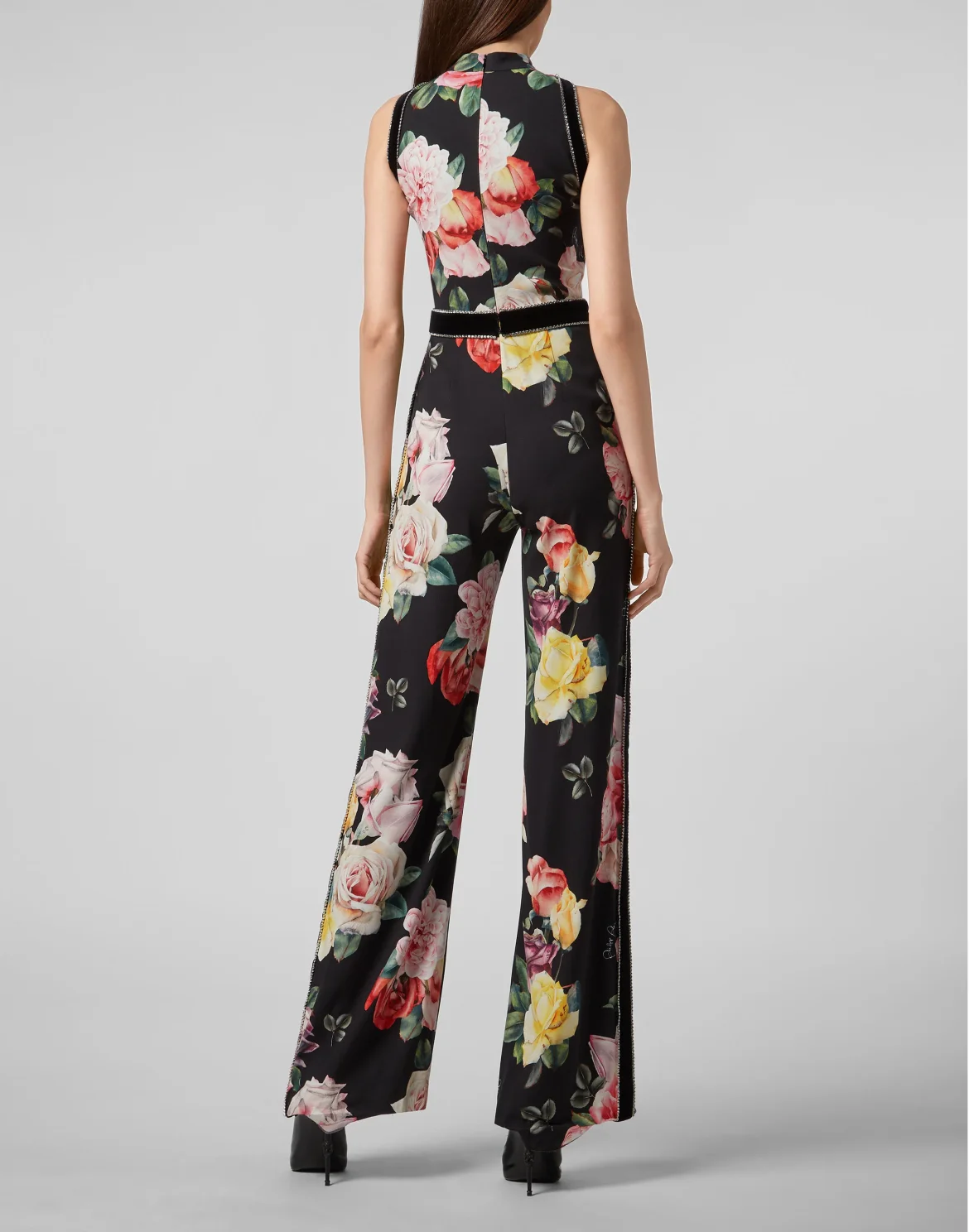 Jumpsuit Selene Crystal  Flowers, цвет: Черный