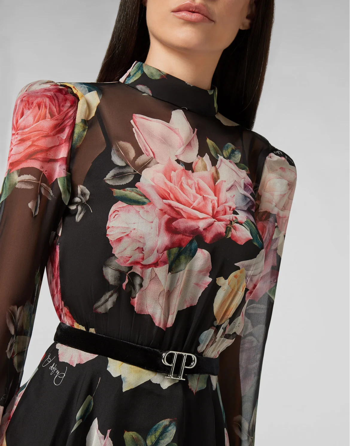 Short Dress Fyrial Flowers, цвет: Черный