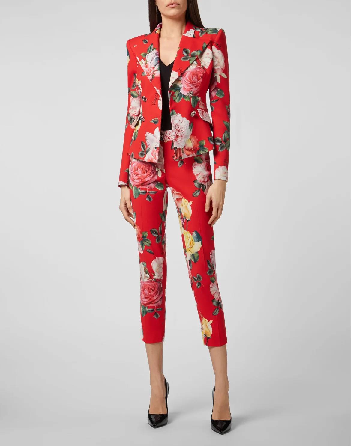 Long Trousers Regina Flowers, цвет: Красный