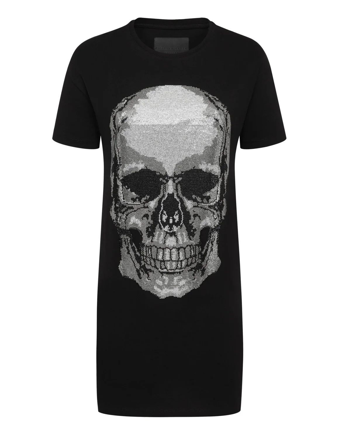 T-Shirt Short Dresses Classic Skull strass, цвет: Черный