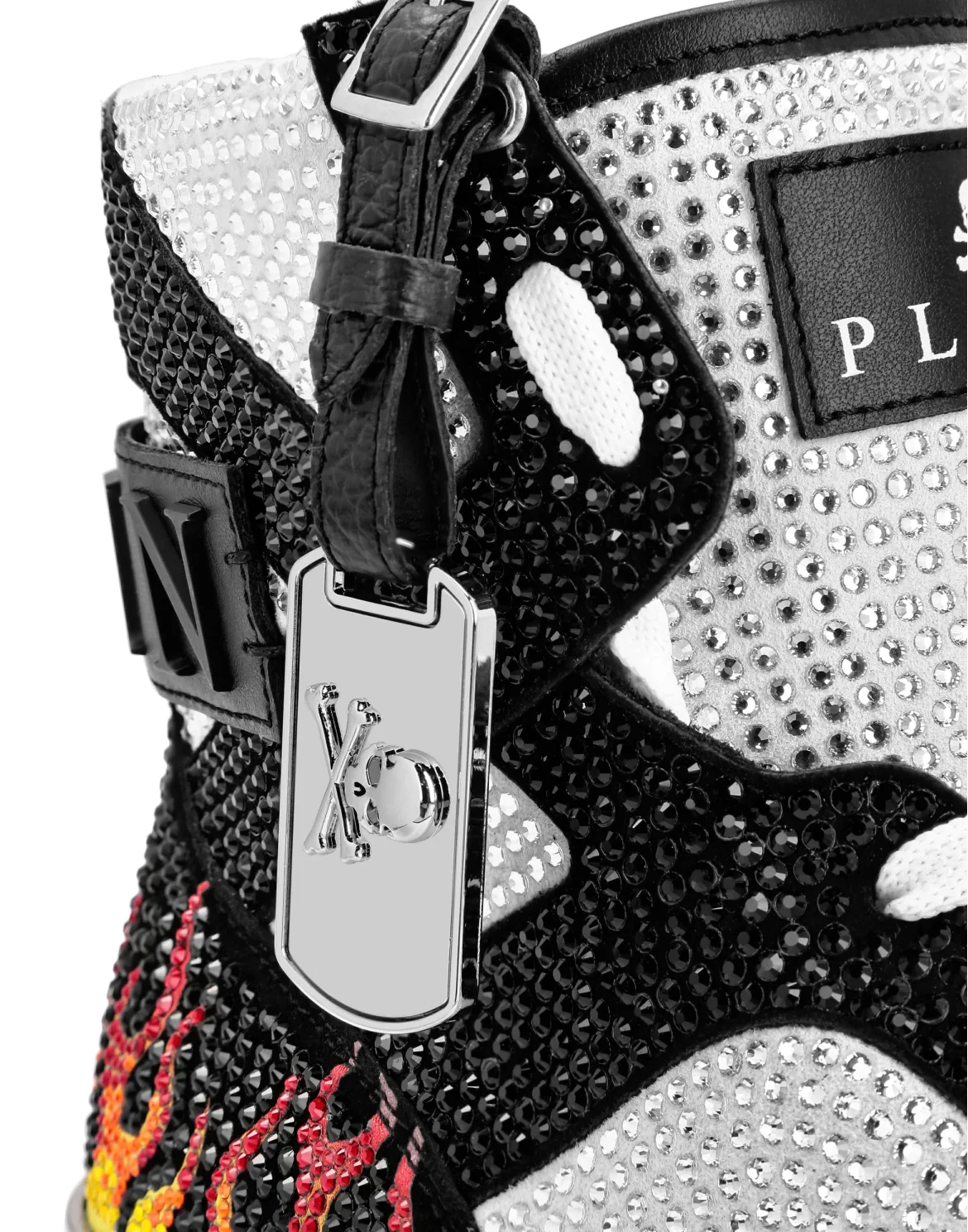 MONEY BEAST Hi-Top crystal  Flame, цвет: Белый
