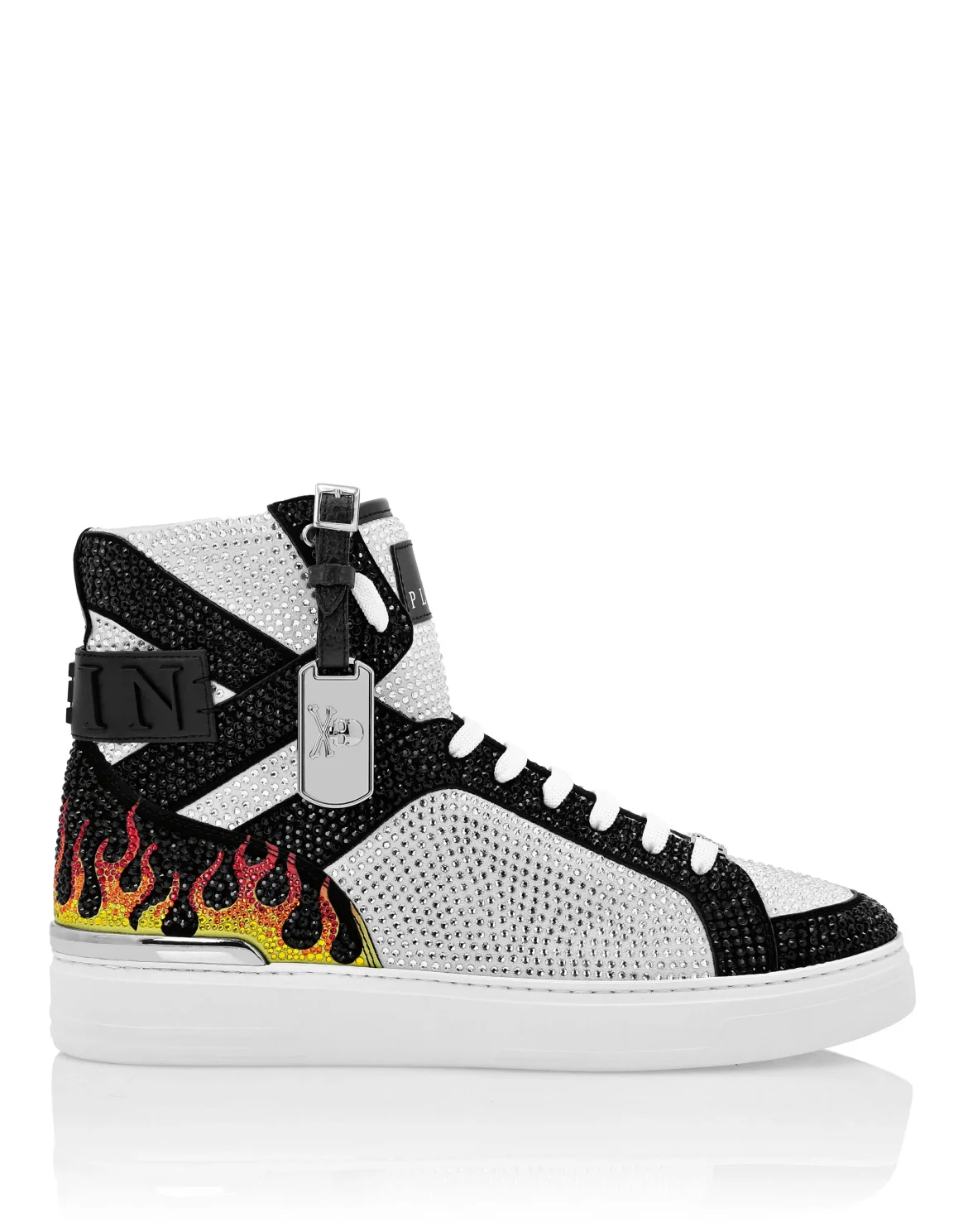 MONEY BEAST Hi-Top crystal  Flame, цвет: Белый