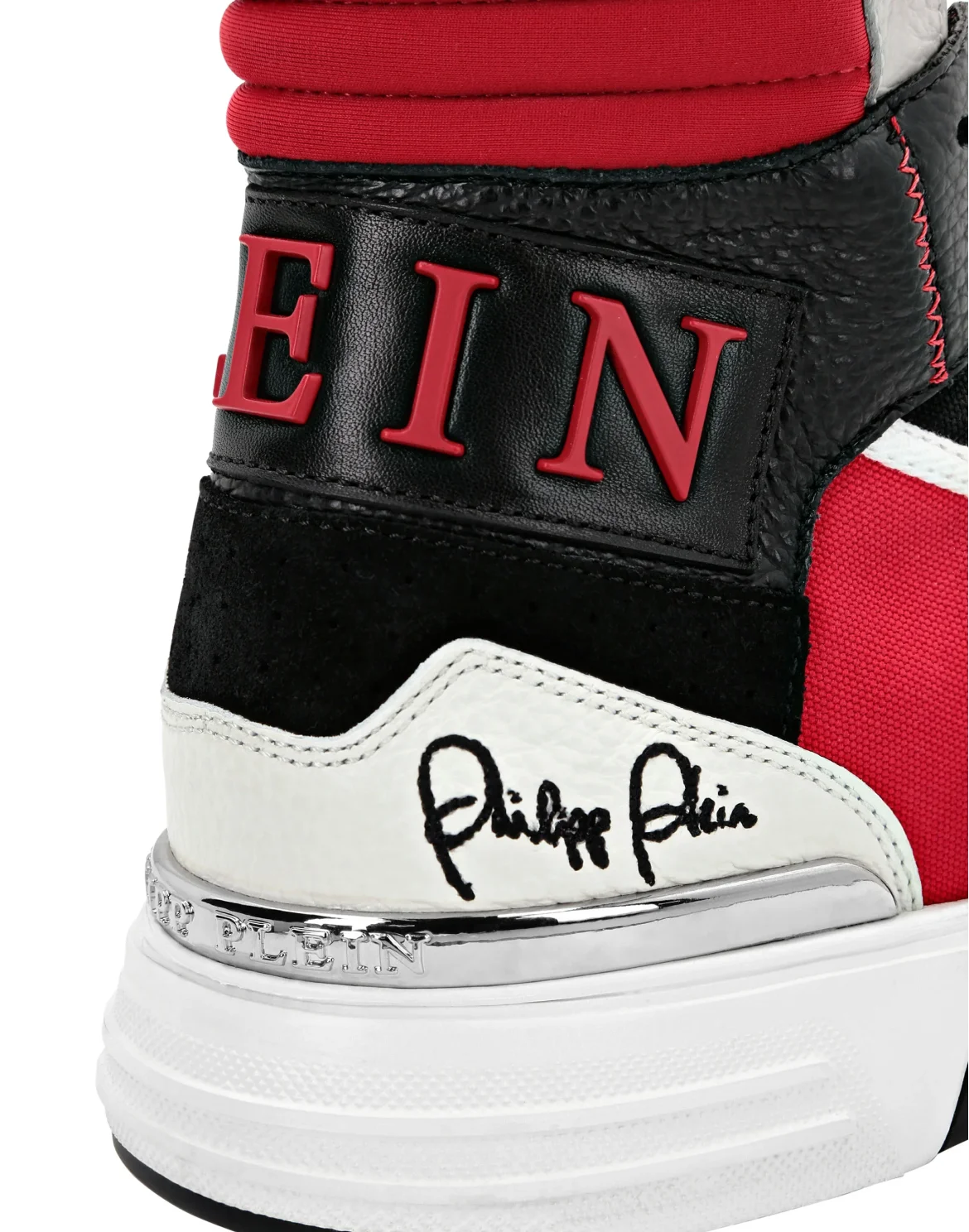 Phantom Kick$ Hi-Top Mixed Materials, цвет: Красный