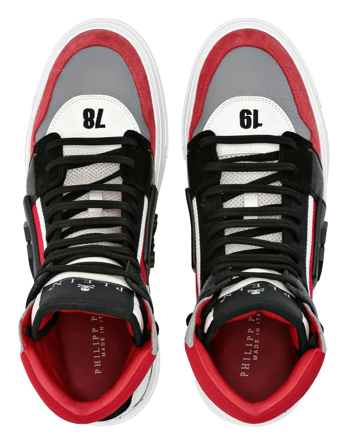 Phantom Kick$ Hi-Top Mixed Materials, цвет: Красный