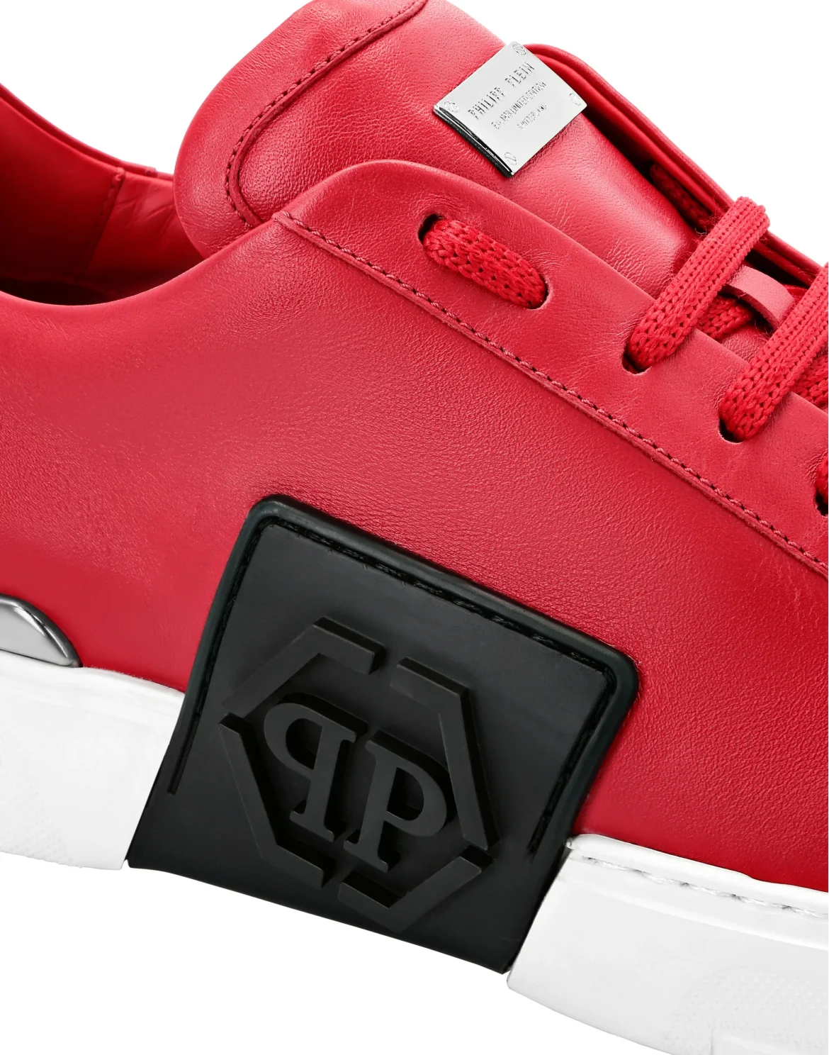 LO-TOP SNEAKERS PHANTOM KICK$ LEATHER HEXAGON, цвет: Красный